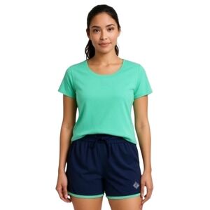 New ZELOS Matching Athletic Set Navy & Jade Shorts Top Small NWT